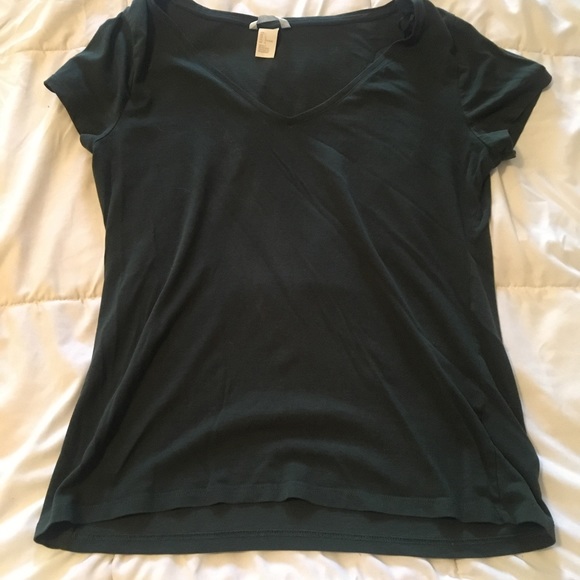 Dark green basic T-shirt - Picture 1 of 4